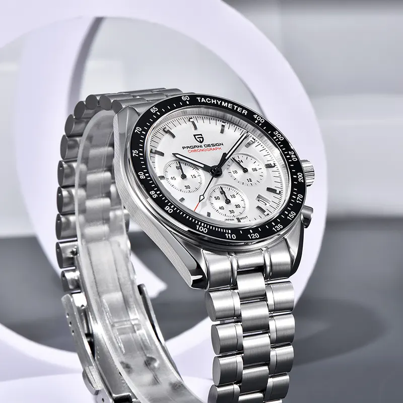 Pagani Design Speedmaster Sports White Dial Men's Watch-  PD-1701